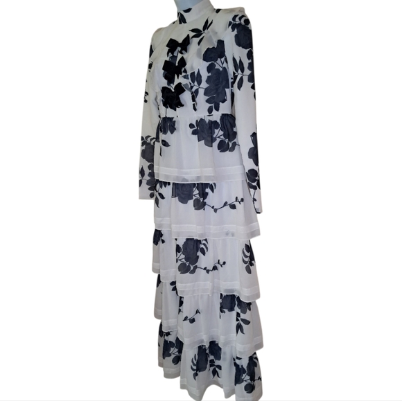annah hariri Modest Floral Formal Maxi Dress W Ablution Friendly Sleeves NWT - Picture 6 of 13